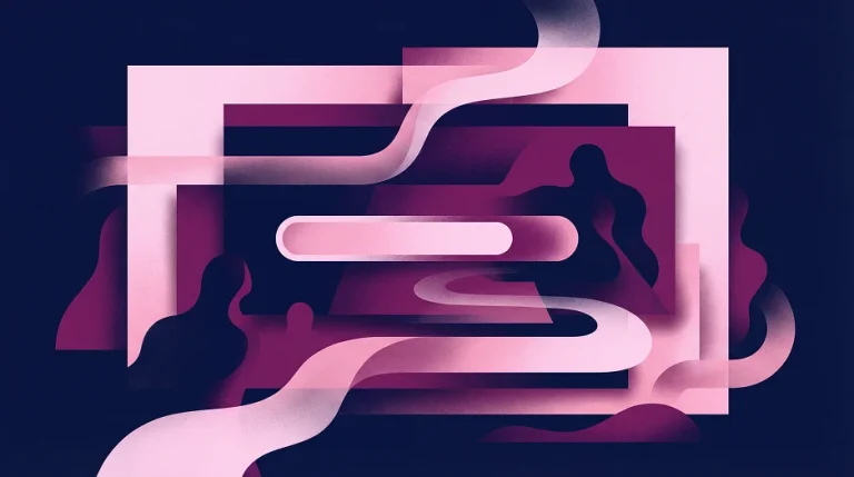 Abstract illustration representing Core Web Vitals, showing performance, speed, and user experience metrics in a modern digital interface style.